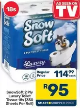 Snow Soft - 2 Ply Luxury Toilet Tissue 18s