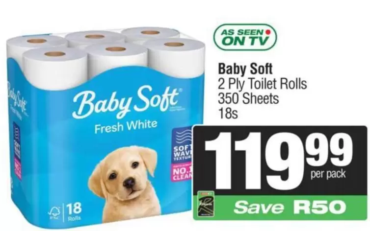 Baby Soft - 2 Ply Toilet Rolls