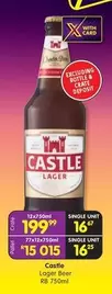 CASTLE - Castle Lager Beer RB 750ml