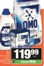 Omo - Washing Powder or Liquid 3 kg or Liquid 2 Litre