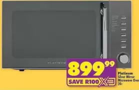 Platinum - Silver Mirror Microwave Oven