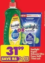 Sunlight - Regular Dishwash/Ultra Power Refill