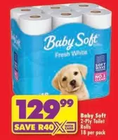 Baby Soft - 2-Ply Toilet Rolls