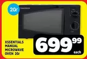 MANUAL MICROWAVE OVEN