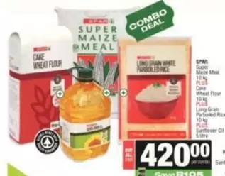 Spar - Super Maize Meal, Cake Wheat Flour, Long Grain White Parboiled Rice, Sunflower Oil