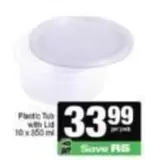Plastic Tub with Lid