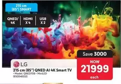 LG - 215 cm (85") QNED AI 4K Smart TV