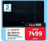 Bosch - 25 L Built-in Microwave (BEL554MH2Z)