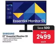 Samsung - Essential Monitor S3 LS27D300GAXXA