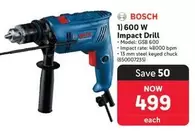 Bosch - 600 W Impact Drill (GSB 600)