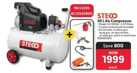 HP - 50 L Air Compressor SC-2055K - 2 Motor