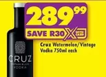 Cruz - Watermelon/Vintage Vodka 750ml