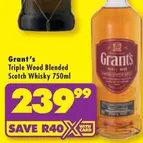 Grant's - Triple Wood Blended Scotch Whisky 750ml