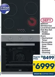 Defy - 600mm Slimline Eye Level Oven and Hob Box Set DCB866