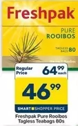 Freshpak - Pure Rooibos Tagless Teabags 80s