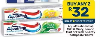Aquafresh - Herbal, Mild & Minty, Lemon Mint or Fresh & Minty Toothpaste
