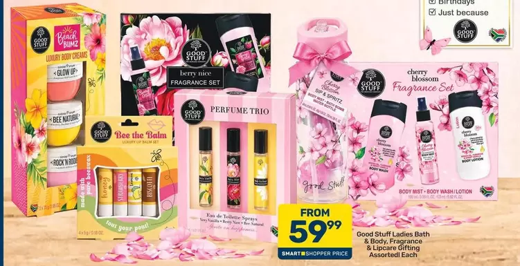 Blossom - Good Stuff Ladies Bath & Body Fragrance & Lipcare Gift Sets Assorted