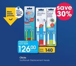 clicks - Toothbrush Replacement Heads