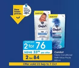 Comfort - Fabric Conditioner Refill Value Packs