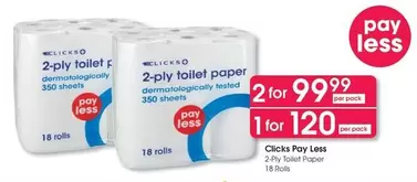clicks - 2-ply toilet paper