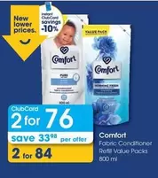 Comfort - Fabric Conditioner Refill Value Packs