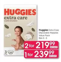 Huggies - Extra Care Disposable Nappies