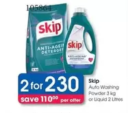 Skip - Auto Washing Powder 3 kg or Liquid 2 Litres