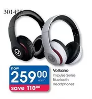 Volkano - 301496 Impulse Series Bluetooth Headphones