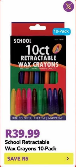 Creative - Retractable Wax Crayons
