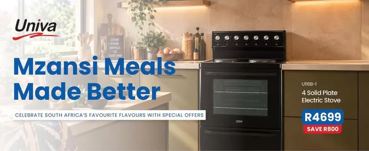 Univa - 4 Solid Plate Electric Stove