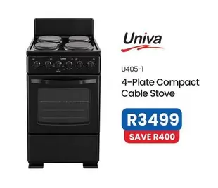 Univa - U405-1 4-Plate Compact Cable Stove