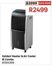 Goldair - Heater & Air Cooler 8L Combo