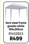 Steel Frame Gazebo White 195x295cm