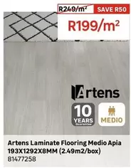 Artens Laminate Flooring Medio Apia 193X1292X8MM (2.49m2/box)