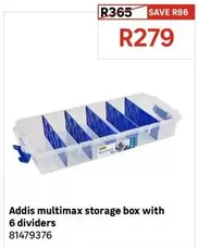 Addis - multimax storage box with 6 dividers 81479376