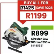 Ryobi - Circular Saw 185mm 1250w 