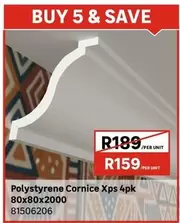 Polystyrene Cornice Xps 4pk 80x80x2000 81506206