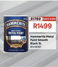 Hammerite - Metal Paint Smooth Black 5L