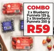 Blueberry Punnet and Strawberry Punnet
