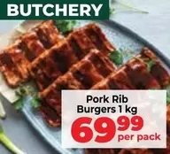 Pork Rib Burgers