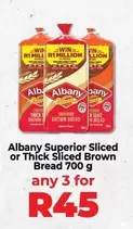 Albany - Superior Sliced or Thick Sliced Brown Bread 700 g