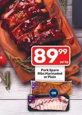 Pork Spare Ribs Marinated or Plain