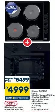 Defy - Slimline Eye Level Oven and Hob Set