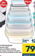 Rectangular Food Savers Set