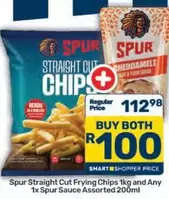 Straight Cut Frying Chips and Spur Sauce
