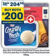 Frozen - Country Fresh Ice Cream Assorted 1.8 Litre and PnP Meal Assorted 900g