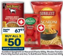 Rhodes - Spaghetti or Macaroni Pasta and Curried Mince