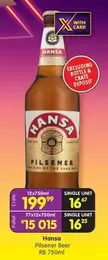 Hansa - Pilsener Beer RB 750ml