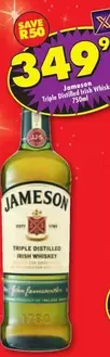 Jameson - Triple Distilled Irish Whisky 750ml