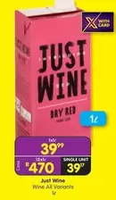 JUST WINE DRY RED